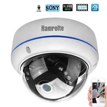 IP-камера Hamrolte H.265 SONY IMX323 со сверхнизкой Подсветкой 3 Мп 2 Мп Антивандальная Купольная камера Аудиозапись Обнаружение движения ONVIF