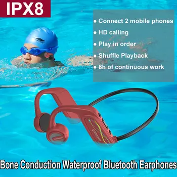 Ipx8, водонепроницаемые наушники Bluetooth с костной проводимостью, HD-вызов, плавание, дайвинг, спорт, mp3-плеер 16G для iphone mi, серфинг, дайвинг