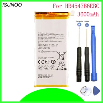 ISUNOO 3600 мАч Батарея для Huawei Honor 6 plus батарея для Honor 6plus HB4547B6EBC Замена Батареи инструментами для ремонта