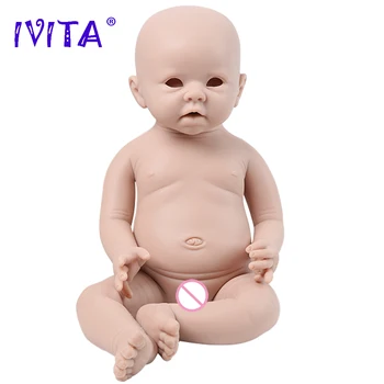 IVITA WG1519 48 см (19 дюймов) 3700 г Реалистичные Силиконовые Куклы-Реборн Для Новорожденных Неокрашенная Незаконченная Мягкая кукла DIY Набор пустых Игрушек