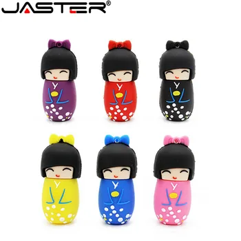JASTER U диск Японские куклы Кимоно для девочек USB флэш-накопитель 4g 8g 16g 32g 64g куклы флэш-накопитель USB memory stick ручка-накопитель подарочный диск
