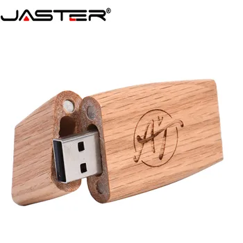 JASTER (бесплатный логотип) деревянный USB 2.0 флешка 4 ГБ 8 ГБ 16 ГБ 32 ГБ 64 ГБ 128 ГБ USB флэш-накопитель внешний накопитель