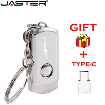 JASTER Металлический USB Флэш-Накопитель Вращающийся Флеш-накопитель 4 ГБ 8 ГБ 16 ГБ 32 ГБ 64 ГБ Реальная Емкость Флешки USB Memory Stick с Брелоком для ключей