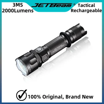 JETBeam 3MS Тактический Фонарь Troch Light 2000 Люмен USB Перезаряжаемый Светодиодный Военный Полицейский Фонарик С Батареей
