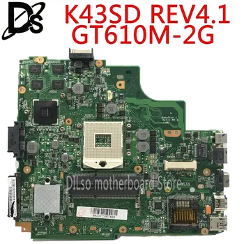 KEFU K43SD Материнская плата для ноутбука ASUS K43SD A43S K43E Материнская плата REV: 4.1 GT610M 2 ГБ DDR3 Материнская плата для ноутбука