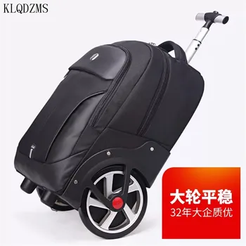 KLQDZMS 18/20-дюймовый высококачественный Чемодан, нейлоновая водонепроницаемая переносная тележка, мужской рюкзак на колесиках для путешествий, чемодан на колесиках