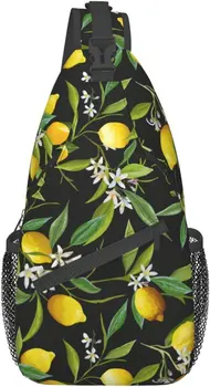 Lemon Fruit Унисекс, рюкзак-слинг, сумки через плечо, повседневные рюкзаки, нагрудная сумка с регулируемым ремнем, Пешие прогулки, спортивные бегуны
