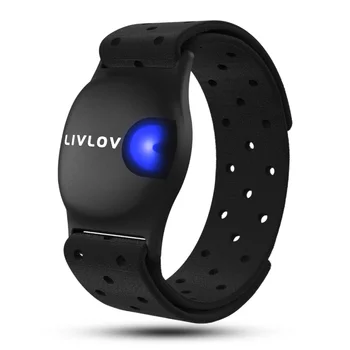 LIVLOV V9 Bluetooth ANT + пульсометр, нарукавная повязка, Перезаряжаемый датчик HRM IP67, Водонепроницаемый уличный фитнес-датчик для занятий фитнесом