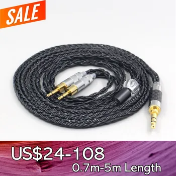 LN007428 16-жильный 7N OCC черный плетеный кабель для наушников для наушников Sennheiser HD700 2,5 мм pin