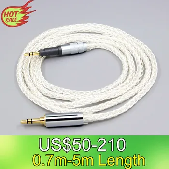 LN008405 8-Жильный 99% 7n Палладиевый кабель для наушников Из Чистого Серебра Для Audio Technica ATH-M50x ATH-M40x ATH-M70x ATH-M60x