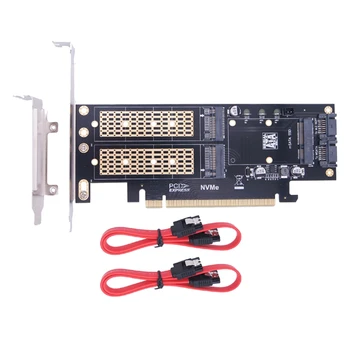 M.2 Nvme SSD NGFF для PCIE 3,0x16 Адаптер M Ключ B Ключ MSATA PCI Расширение SATA Конвертер 3 в 1 стояк