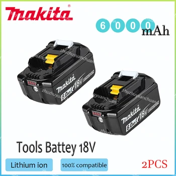 Makita 18V 6000mAh Оригинал Со светодиодом Li-ion для Makita BL1860B BL1860 BL1850 Аккумуляторная Батарея Электроинструмента Makita