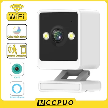 Mccpuo 3MP WIFI Мини-Камера Для Обнаружения Движения В Помещении, Домашний Радионяня, Камера Видеонаблюдения iCSee Alexa