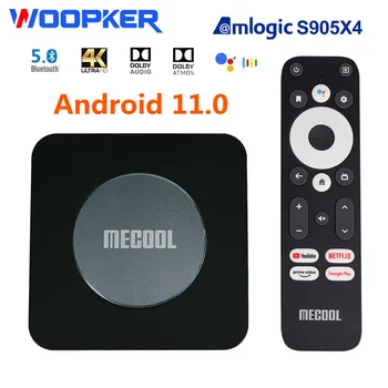 MECOOL Android 11 TV Box KM2 Plus 4K Amlogic S905X4 2G DDR4 Ethernet WiFi BT5 Media Stream HDR 10 Домашний Медиаплеер Телеприставка