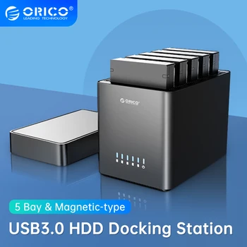 ORICO DS Series 5 отсеков 3,5-дюймовый USB-корпус для жесткого диска магнитного типа SATA-USB 3,0, жесткий диск емкостью 90 ТБ с питанием 12V6.5A