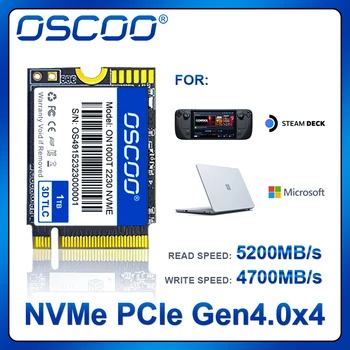 OSCOO 1 ТБ 512 ГБ M.2 SSD 2230 NVMe PCIe Gen 4x4 SSD для Ноутбука Microsoft Surface ProX Surface 3 Steam Deck Внутренний Жесткий диск