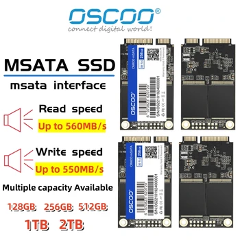 OSCOO MSATA SSD 3050 128 ГБ 256 ГБ 512 ГБ 1 ТБ 2 ТБ Жесткий диск для Компьютера 3x5 см Внутренний твердотельный жесткий диск для настольного ноутбука HP