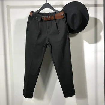 Owen Seak Мужские повседневные шаровары-карго, высокая уличная одежда в стиле хип-хоп, мужская одежда длиной до щиколотки, спортивные брюки, осенние черные брюки
