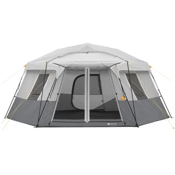 Ozark Trail Палатка с мгновенной шестигранной кабиной на 17 x 15 человек, пляжная палатка на 11 спальных мест