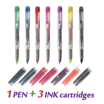 Platinum preppy ppq-200 PPQ200 разноцветный прозрачный стержень с акцентом на студенческую ручку с чернильными картриджами подарок девушке