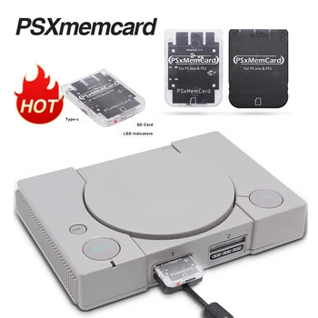 PSXMemCard Сохранение данных Игровая карта для игровой консоли PS1 PS One с картой microSD Поддержка TF-карт Обновление прошивки