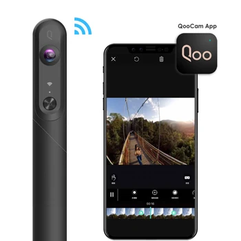Qoocam Lite 360 Крутая панорамная камера для видеосъемки Hd 4k с защитой от встряхивания, езда на велосипеде, катание на лыжах, виртуальная реальность Ручной работы