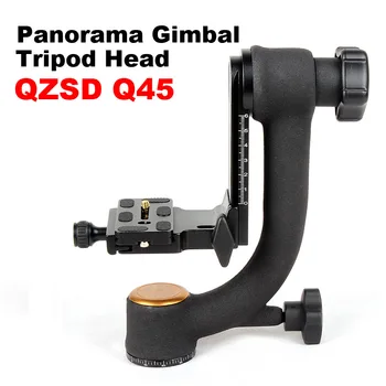 QZSD Q45 Профессиональная Панорамная Вертикальная Штативная головка Pro Gimbal на 360 Градусов для Цифровой Зеркальной камеры Canon Nikon Sony Весом до 22 фунтов