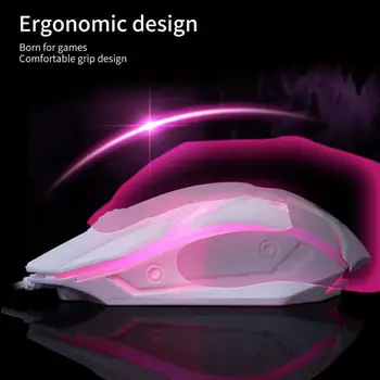 RYRA USB Проводная игровая мышь 1000 точек на дюйм, оптическая компьютерная мышь для ПК, ноутбука, 3 клавиши, эргономичные мыши, 7 цветов, светящаяся механическая мышь