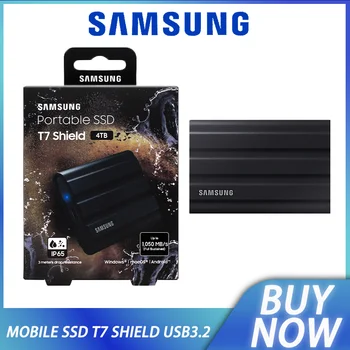 SAMSUNG Портативный SSD T7 Shield 4TB Внешний SSD USB 3.2 Gen 2 Type-C Внешний твердотельный накопитель для настольного ноутбука