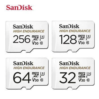 SanDisk High Endurance Видеомониторинг TF Карта 32 ГБ 64 ГБ 128 ГБ 256 ГБ microSD Карта SDHC/SDXC Class10 40 МБ/с./с для памяти автомобильного телефона