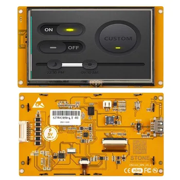 SCBRHMI 5-дюймовый ЖК-TFT Модуль дисплея HMI Intelligent Series RGB 65K Цветная резистивная сенсорная панель Без корпуса