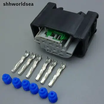 shhworldsea 5 комплектов 6-контактных 6P автомобильных штекеров датчика дроссельной заслонки для BMW с автоматическим водонепроницаемым Электрическим разъемом, клеммная колодка