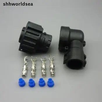 Shhworldsea 50set 4 Pin 1-967325-3 Автоматический штекер датчика с оболочкой для автомобильного разъема для разведки нефти, железной дороги и т. Д., Водонепроницаемый IP67/69