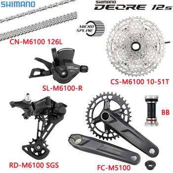 Shimano DEORE M6100 12S Groupset FC M5100 32/34 T 170/175 мм рт. ст./MS Кассета SL RD M6100 MTB Велосипед 12 Скоростной Комплект для Shimano K7 Kit