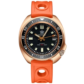 STEELDIVE Мужские бронзовые часы для дайвинга 200 м водонепроницаемые керамические наручные часы с бронзовым безелем с автоматическим механизмом