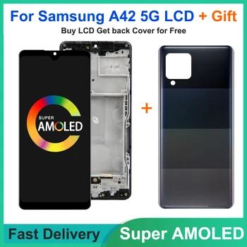 Super AMOLED Для Samsung Galaxy A42 LCD A426B A426U Дисплей Сенсорный экран В сборе с Рамкой Для Samsung A42 5G ЖК-дисплей