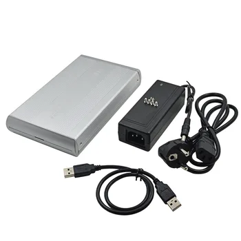 TISHRIC HD HDD SSD Корпус Внешний жесткий диск 1 ТБ 2 ТБ Коробка 3,5 Дюймов SATA к USB 2,0 DVD EU Корпус Адаптера Питания Алюминиевый