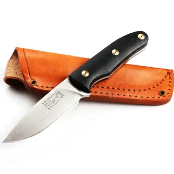 Trskt USA R.W Нож для выживания Loveless, Походные кухонные спасательные карманные охотничьи ножи, кожаные ножны с лезвием AUS-10, прямая поставка