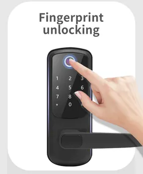 Tuya Smart Lock Security Интеллектуальный замок отпечатков пальцев с паролем Bluetooth WiFi APP RFID Дверной замок