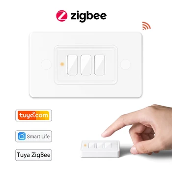 Tuya ZigBee 3,0 Беспроводной США 3 Банды Пульт Дистанционного Управления, Совместимый с Smart Life Home Assistant Zigbee2MQTT DIY