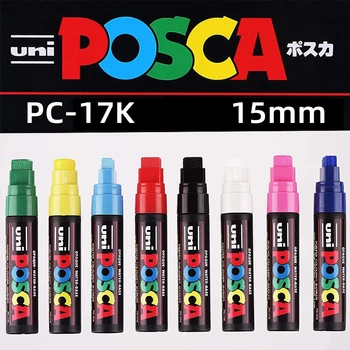 Uni Posca Акриловые Маркеры PC-17K Ручки для Рисования Plumones Marcadores 15 мм Линия Письма На Водной основе Рекламные Товары для Граффити Товары для Рукоделия