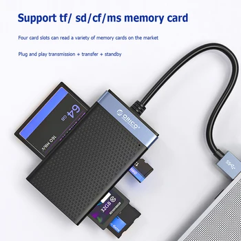 USB 3.0 Устройство чтения карт USB C 4 в 1 Устройство Чтения карт памяти SD TF CF MS Compact Flash Card Адаптер Высокоскоростной USB Type-C Smart Cardreade