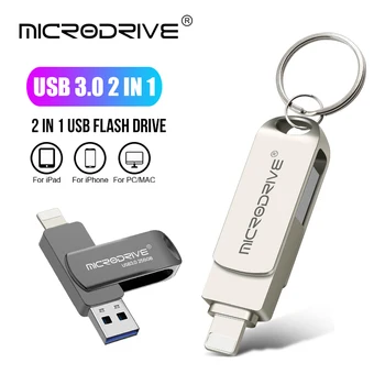 USB 3,0 Флэш-накопитель 128 ГБ 256 ГБ Металлический OTG Флеш-накопитель 64 ГБ 512 ГБ Флэш-диск для iPhone 11 Pro/plus/XR USB Высокоскоростная карта памяти