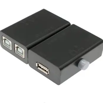 USB-устройство общего доступа к принтеру 2 в 1 Выход Переключатель общего доступа к принтеру 2-Портовый Ручной KVM-Коммутационный Разветвитель Концентратор Конвертер Прямая Поставка