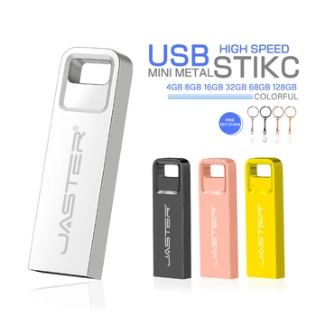 USB-флешки JASTER Реальной емкости, 64 ГБ, Высокоскоростная ручка, 32 ГБ, Розово-золотая карта памяти, Креативный бизнес-подарок, флешка
