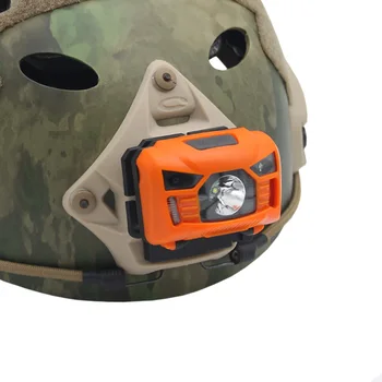 VULPO Tactical FAST MICH Шлем Световой Сигнал Датчик Освещенности Налобный фонарь USB Зарядка Водонепроницаемый фонарь Охотничья Рыболовная Фара