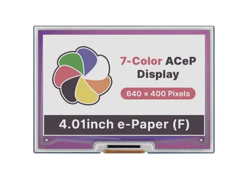 Waveshare 4,01-дюймовый дисплей Kleurrijke E-Papier E-Ink для Raspberry Pi, 640 × 400 Пикселей, Acep 7-Kleur, Spi-интерфейс