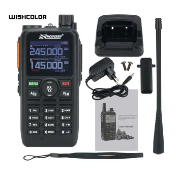 Wishcolor UV-668 5 Вт Портативная рация Портативный Ручной приемопередатчик VHF UHF Радио 240 Каналов Черный