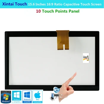 Xintai Touch 15,6 Дюймов с проекцией в соотношении 16: 9, Емкостная сенсорная панель с 10 точками касания, Подключи и играй
