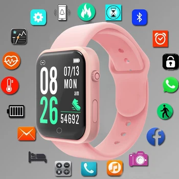 Y68 Pro 1,3-дюймовый цветной экран Bluetooth Цифровые женские часы Шагомер Мониторинг сна Смарт-часы Мужские детские часы hodinky